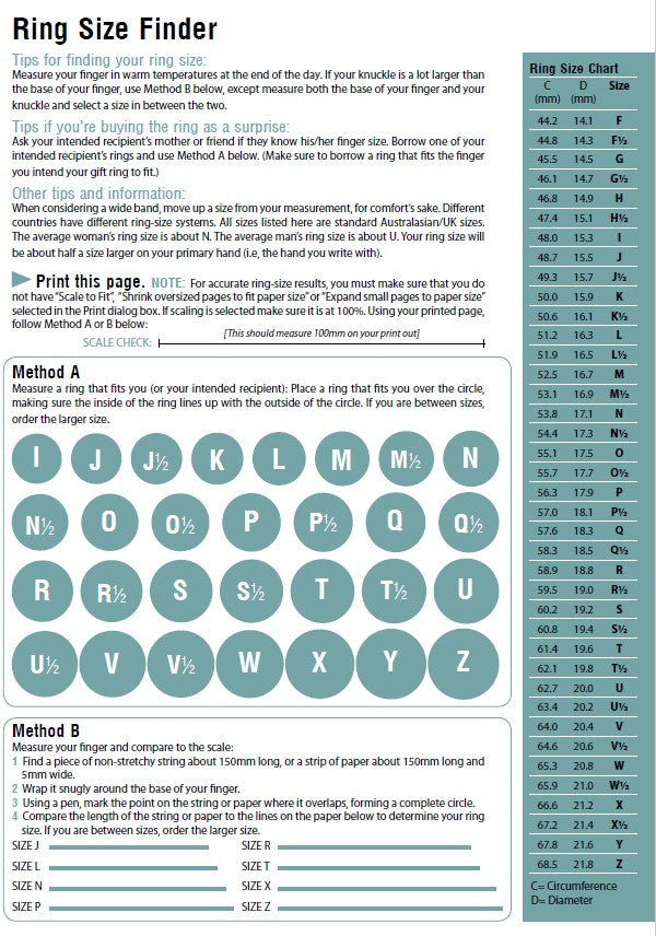 Ring Size Finder