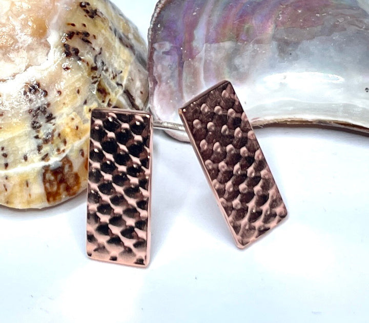 Crosshatch patterned earrings