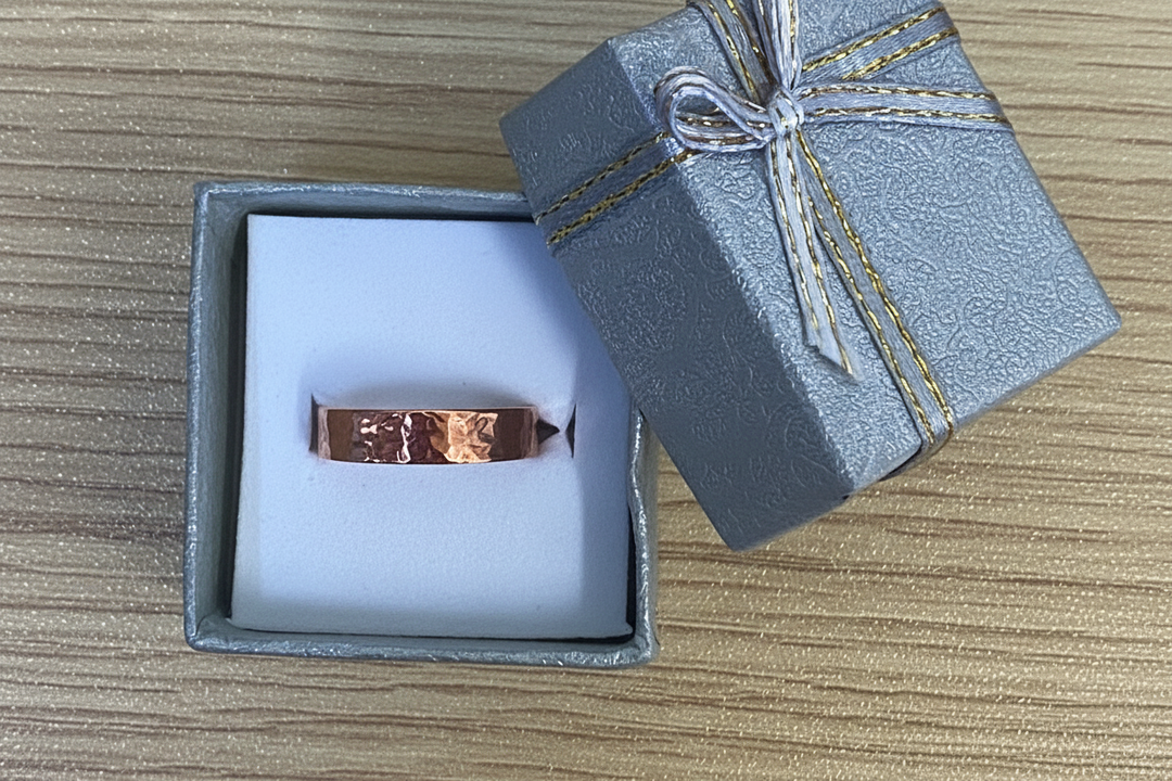 Copper Hammered Ring 5mm