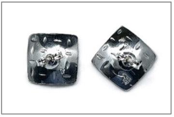 Square Earrings with Sterling Silver Back