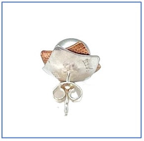 10 - 12mm Square on Square Earings- Copper & Silver
