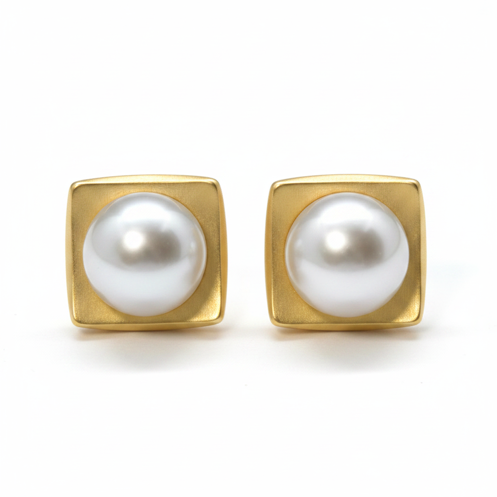 Yellow gold earrings
